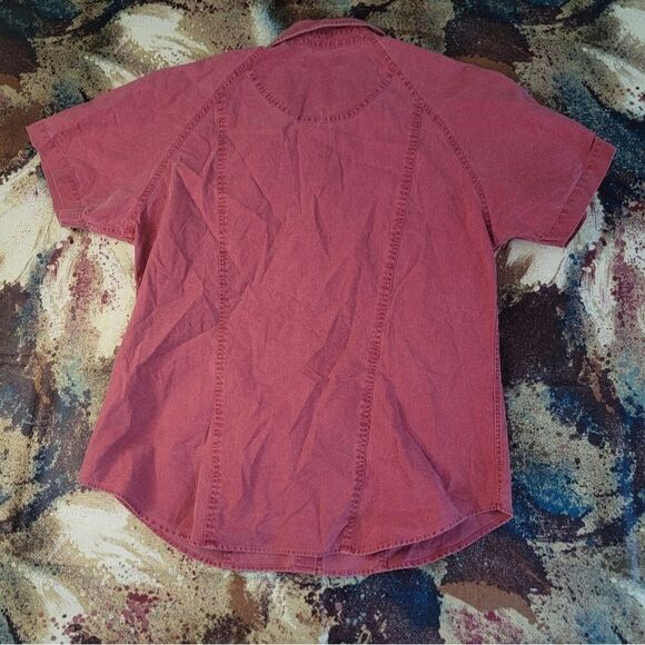 Women's L.L. Bean 2 Pocket Short Sleeve Button Down Shirt Size Medium - Picture 9 of 14